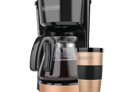 Cafetera Black+Decker CM0755BC | 5 Tazas | 800 W | 4 en 1 (Mug/Taza/Carafe/Pour‑over) | Negro–Cobre