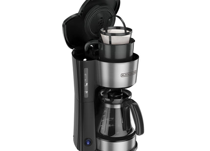 Cafetera Black+Decker CM0755S | 5 Tazas | 800 W | 4 en 1 (Mug/Taza/Carafe/Pour‑over) | Inox