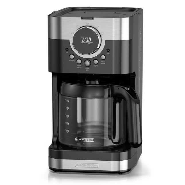 Cafetera Black+Decker CM4200S‑LA | 12 Tazas | Digital Programable 24 h | Vortex™ | Acero Inoxidable