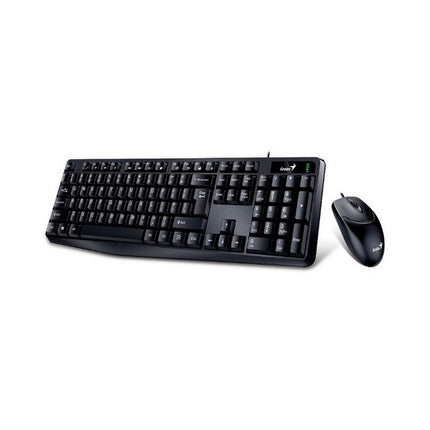 Teclado y Mouse Genius KM-170 Alámbrico | Español | Diseño Ergonómico | Conector USB