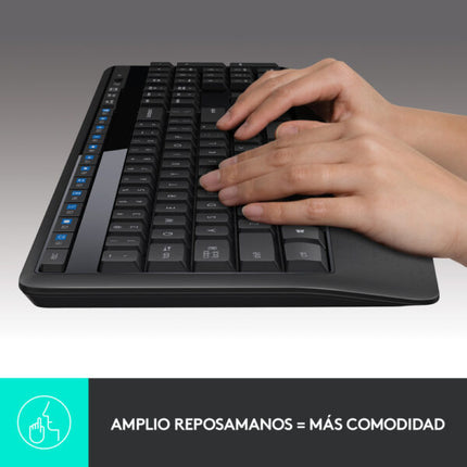 Teclado y Mouse Logitech MK345 | Inalámbrico | Español | Receptor USB | Diseño Ergonómico
