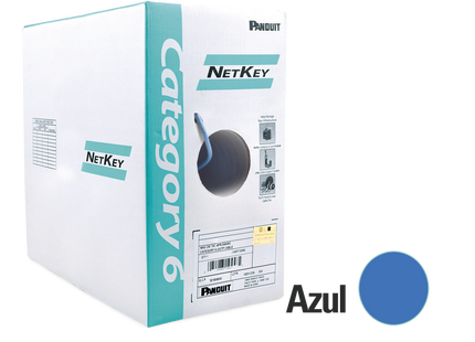 Panduit NUC6C04BU-ME Cable U/UTP NetKey® Cat6 24 AWG Azul