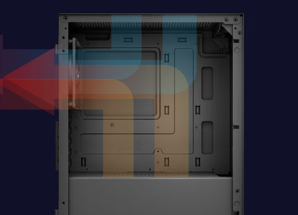 Case Gaming AeroCool CS-111-G-BK-V2 | Mini Torre ATX | Panel Lateral de Vidrio Templado | 3 Ventiladores FRGB | Negro
