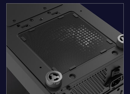 Case Gaming AeroCool CS-111-G-BK-V2 | Mini Torre ATX | Panel Lateral de Vidrio Templado | 3 Ventiladores FRGB | Negro