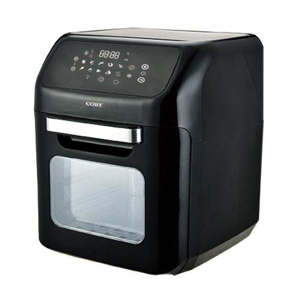 COBY Freidora de Aire 12 litros negra CY-AIRF-12LZH-DG-BK-W vista frontal