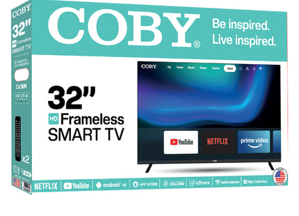 Coby Pixel Pro CY3359-32ISDBT-HD Smart TV DLED HD de 32" con Android 14 y Bluetooth