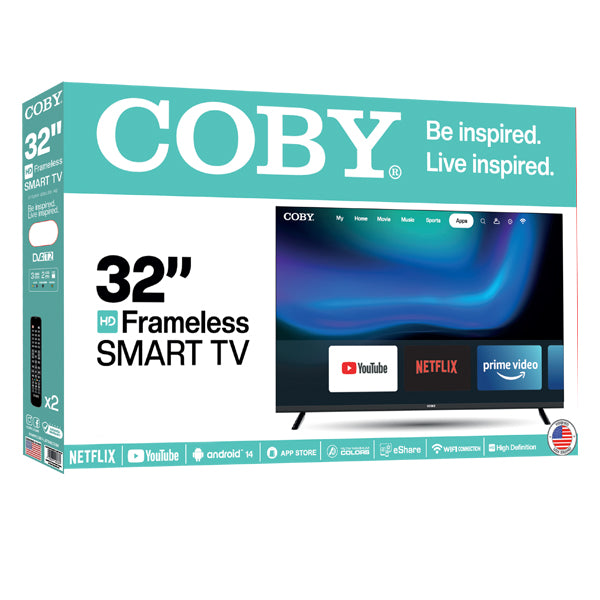 Coby Pixel Pro CY3359-32ISDBT-HD Smart TV DLED HD de 32" con Android 14 y Bluetooth