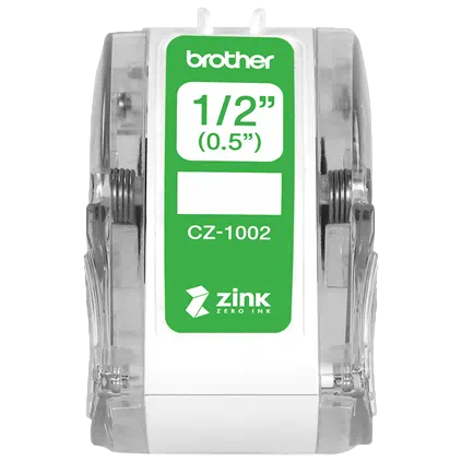 Rollo cinta etiqueta Brother CZ-1002 color 12mm original para impresora VC-500W