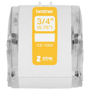 Cinta continua Brother Genuine CZ1003 en empaque original con especificaciones técnicas