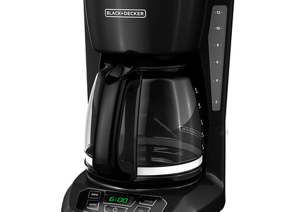 Cafetera Black+Decker CM1110B-LA | 12 Tazas | 975 W | Programable 24 h | Vortex™ | Negro