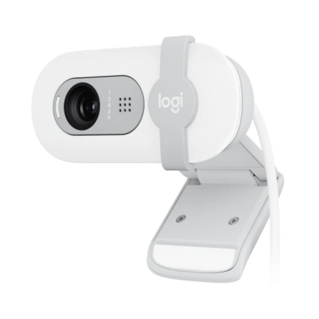 Cámara Web Logitech Brio 100 | Full HD 1080p | Micrófono Integrado | Color Blanco