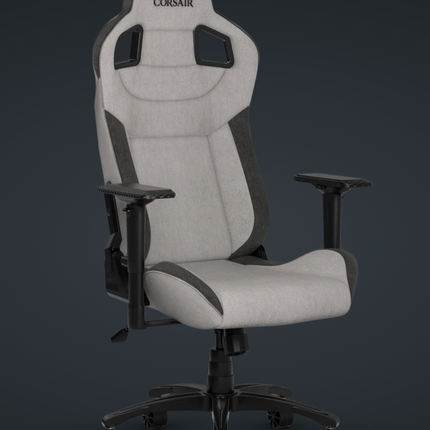 Silla Gaming Corsair T3 Rush | Tela Gray/Charcoal | Reclinable 180° | Ruedas de Nylon