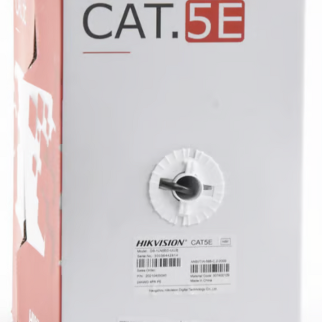Cable UTP Exterior Hikvision DS-1LN5EO-UU/E(O-STD) | Cat 5e | 23AWG | 305 mts | 100% Cobre | UL