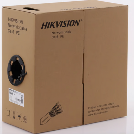 Cable UTP Cat 6 Hikvision DS-1LN6OUSPE(O-STD) | 305 mts | Exterior | 23AWG | 100% Cobre | UL
