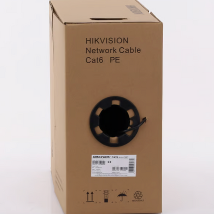 Cable UTP Cat 6 Hikvision DS-1LN6OUSPE(O-STD) | 305 mts | Exterior | 23AWG | 100% Cobre | UL