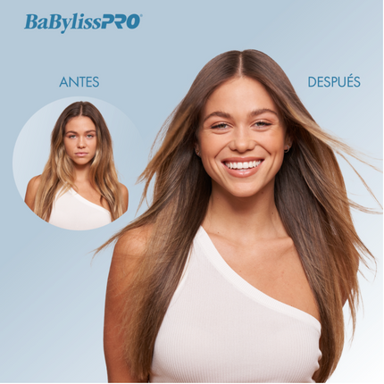 Plancha BaByliss Nano Titanium | 1” | Placas Ultra Lisas | Temperatura hasta 450°F | Tecnología Iónica | Profesional