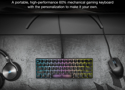 Teclado Gaming Corsair K65 MINI | 60% | Mecánico | RGB | USB | Inglés