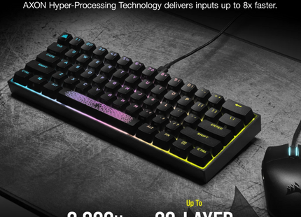 Teclado Gaming Corsair K65 MINI | 60% | Mecánico | RGB | USB | Inglés
