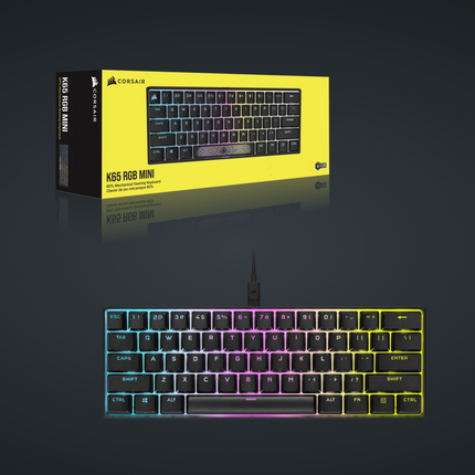 Teclado Gaming Corsair K65 MINI | 60% | Mecánico | RGB | USB | Inglés