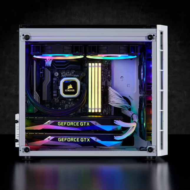 Case Corsair Crystal Series 280X RGB | Micro ATX | Vidrio Templado | RGB | Color Blanco
