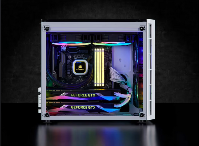 Case Corsair Crystal Series 280X RGB | Micro ATX | Vidrio Templado | RGB | Color Blanco