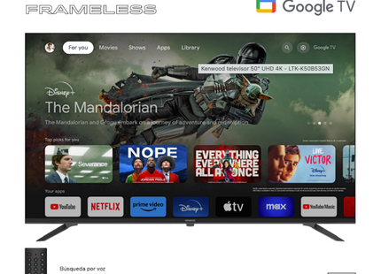 Pantalla 58" Kenwood UHD 4K Smart, LTK-K58B53G