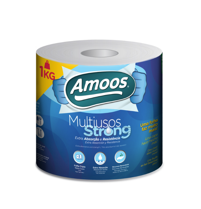 Amoos toalla mayordomo strong triple hoja 280 h paq 6 und J637013