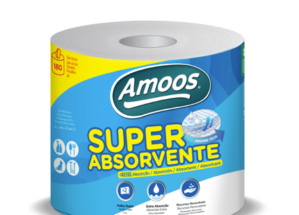 Amoos toalla mayordomo super absorbente doble hoja 180 h paq 6 und J624510
