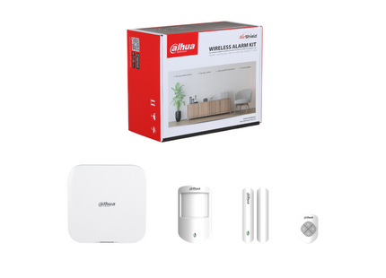 Kit de alarma inalámbrica Dahua DHI-ART-ARC3800H completo con panel central y sensores
