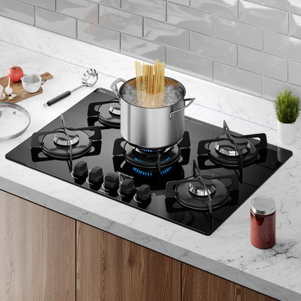 Plantilla de Gas Frigidaire FTGC3050VB | 30” | 5 Quemadores | Vidrio Templado Empotrable | Acero Inoxidable