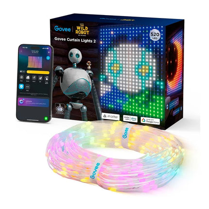 Cortina de Luces Govee H70B3 Curtain Lights 2 | 1.5m x 2m | RGBIC | Bluetooth y WiFi | H70B31A1