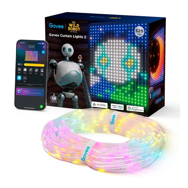 Cortina de Luces Govee H70B3 Curtain Lights 2 | 1.5m x 2m | RGBIC | Bluetooth y WiFi | H70B31A1