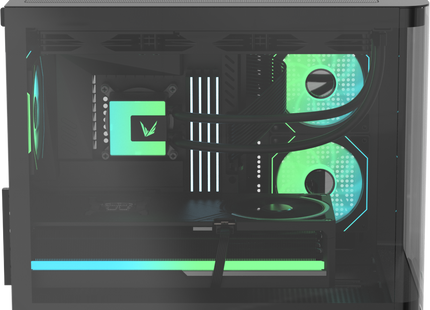 Case ARGB Formula V Line Crystal U2M Floe Black 4711401663843 | Mid Tower | Micro-ATX Mini-ITX | RGB | 3 Ventiladores ARGB 120mm