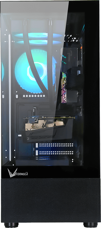 Case RGB Formula V Line Crystal Z1+ Black AR 4711401663171 | Mid Tower | ATX Micro-ATX Mini-ITX | RGB | 3 Ventiladores ARGB 120mm