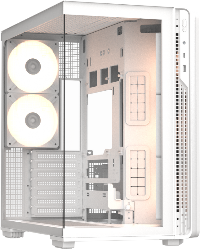 Formula V Line Case Blanco 5 Ventiladores ARGB, Crystal Z7 PA