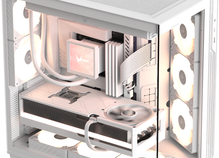 Formula V Line Case Blanco 5 Ventiladores ARGB, Crystal Z7 PA