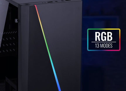 Case Gaming AeroCool Cylon Mini BG RGB | 1 Abanico | Vidrio Templado | 13 Modos ARGB | Negro
