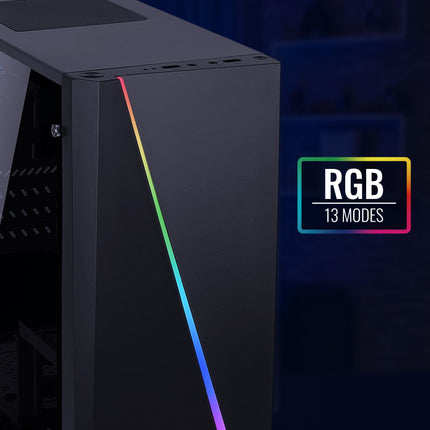 Case Gaming AeroCool Cylon Mini BG RGB | 1 Abanico | Vidrio Templado | 13 Modos ARGB | Negro