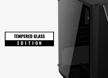 Case Gaming AeroCool Cylon Mini BG RGB | 1 Abanico | Vidrio Templado | 13 Modos ARGB | Negro