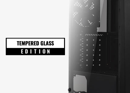 Case Gaming AeroCool Cylon BG RGB 1 | Media Torre | Abanico con 13 Modos ARGB | Vidrio Templado | Negro | ACCM-PV10013-11