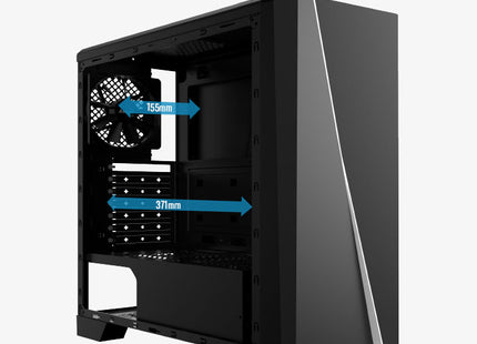 Case Gaming AeroCool Cylon BG RGB 1 | Media Torre | Abanico con 13 Modos ARGB | Vidrio Templado | Negro | ACCM-PV10013-11