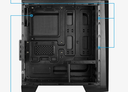 Case Gaming AeroCool Cylon Mini BG RGB | 1 Abanico | Vidrio Templado | 13 Modos ARGB | Negro