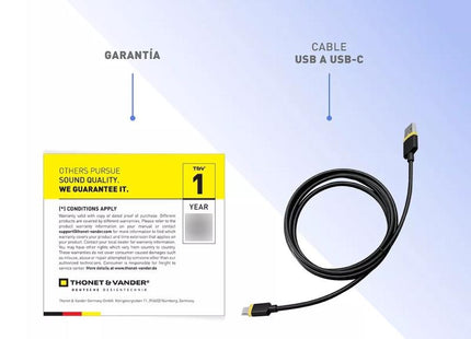 Cable Thonet & Vander Kupfer | USB-A a USB-C | 1.5m | Carga y Datos