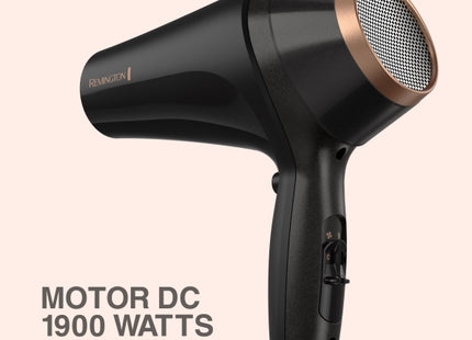 Secador de Cabello Remington Almond Radiance™ D12AA-110F de 1900 W con Difusor y Concentrador