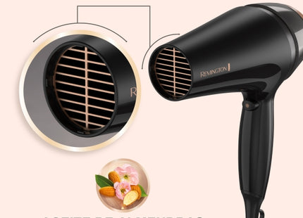 Secador de Cabello Remington Almond Radiance™ D12AA-110F de 1900 W con Difusor y Concentrador
