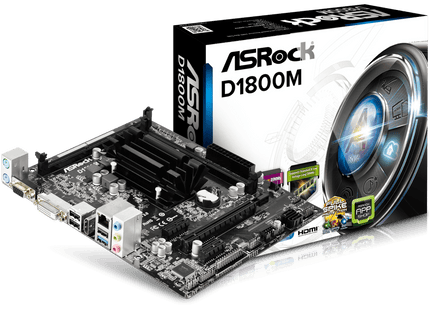 Tarjeta Madre ASRock D1800M | Procesador Dual Core J1800 | DDR3 | Micro ATX