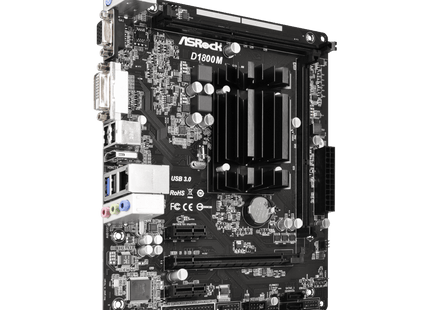 Tarjeta Madre ASRock D1800M | Procesador Dual Core J1800 | DDR3 | Micro ATX