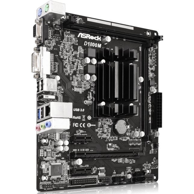 Tarjeta Madre ASRock D1800M | Procesador Dual Core J1800 | DDR3 | Micro ATX