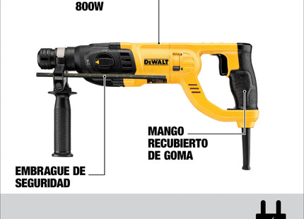 DEWALT rotomartillo D25260K-B3 motor 800W y embrague de seguridad