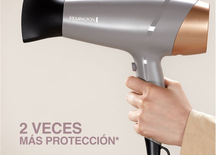 Secadora Remington Collagen and Biotin Therapy D26A-110F | 1900W | Tecnología Iónica con Turmalina | 3 Ajustes de Temperatura | 2 Velocidades | Golpe de Aire Frío